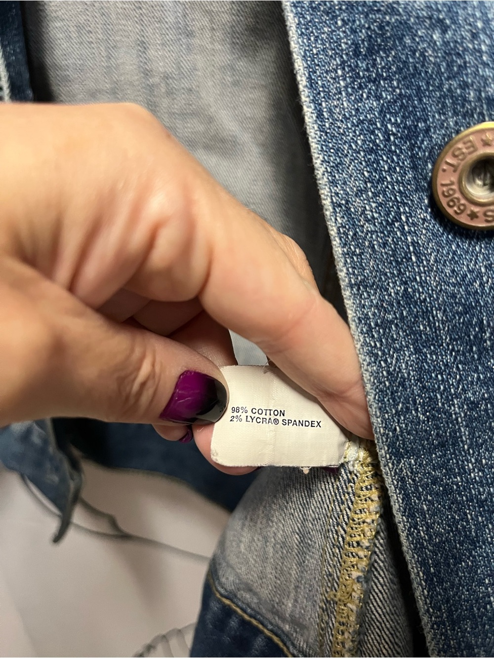 GAP Medium Blue Denim Jean Jacket (399) - Picture 7 of 14